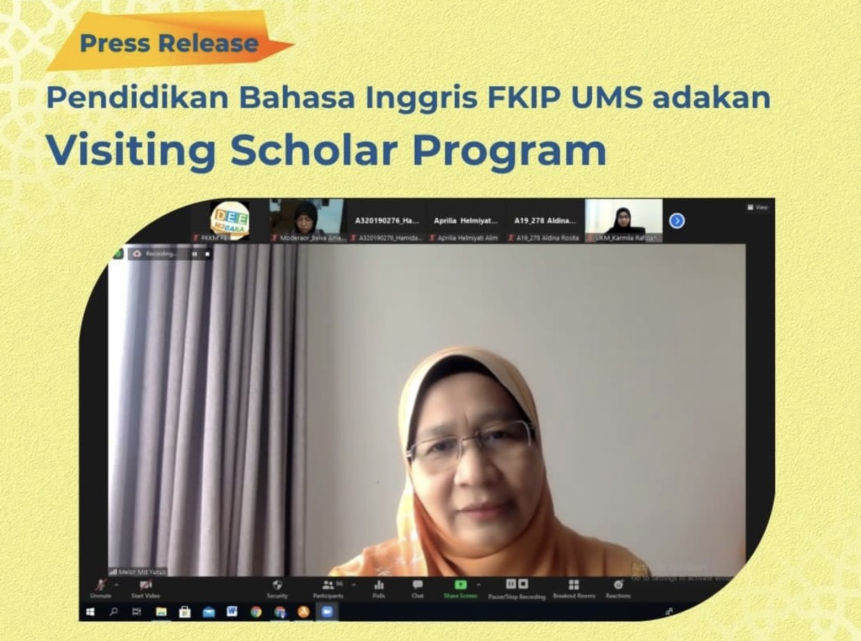 Visiting Scholar Program with Prof. Dr. Melor MD. Yunus from Universiti Kebangsaan Malaysia, on November and December 2021.